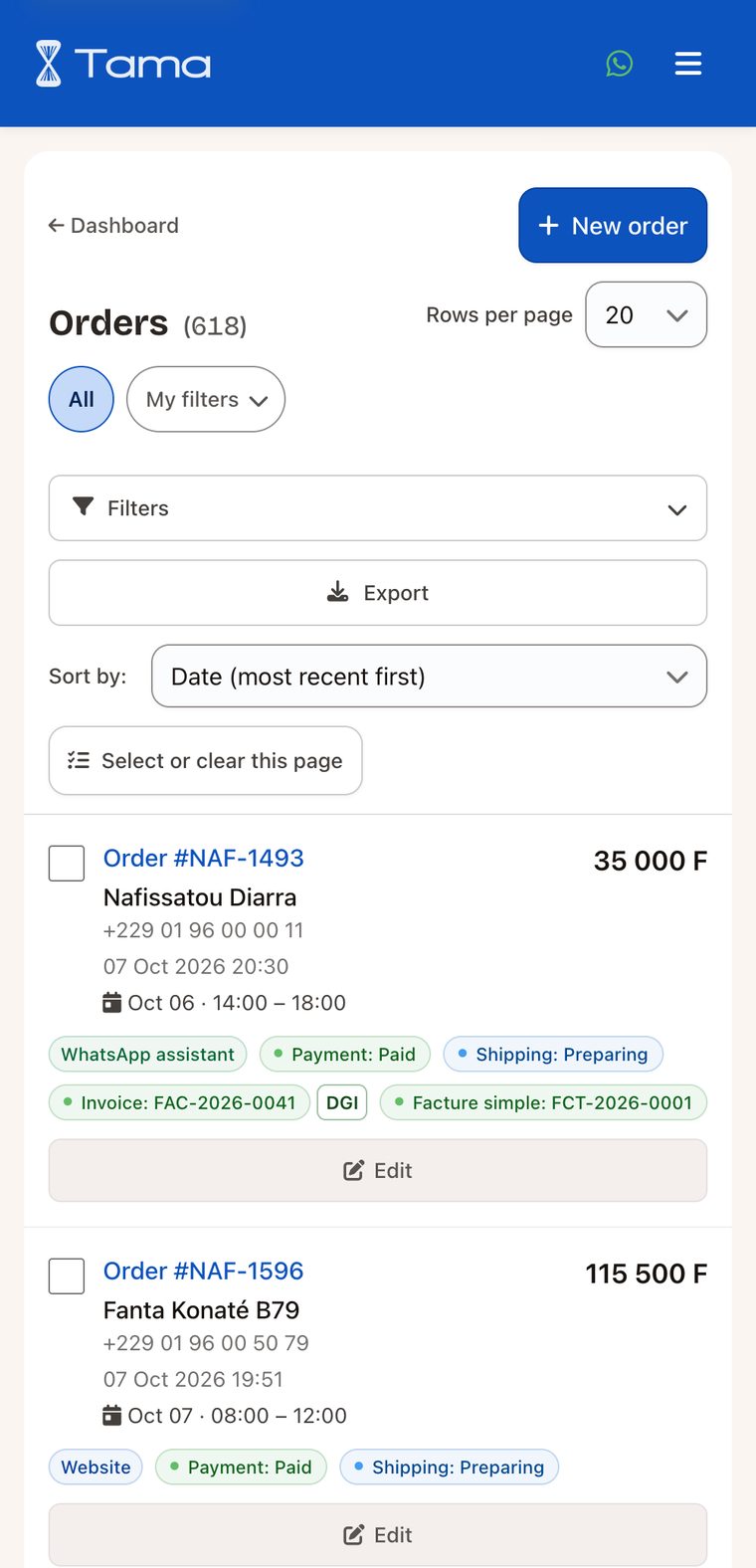 Zero forgotten orders, customers updated without you